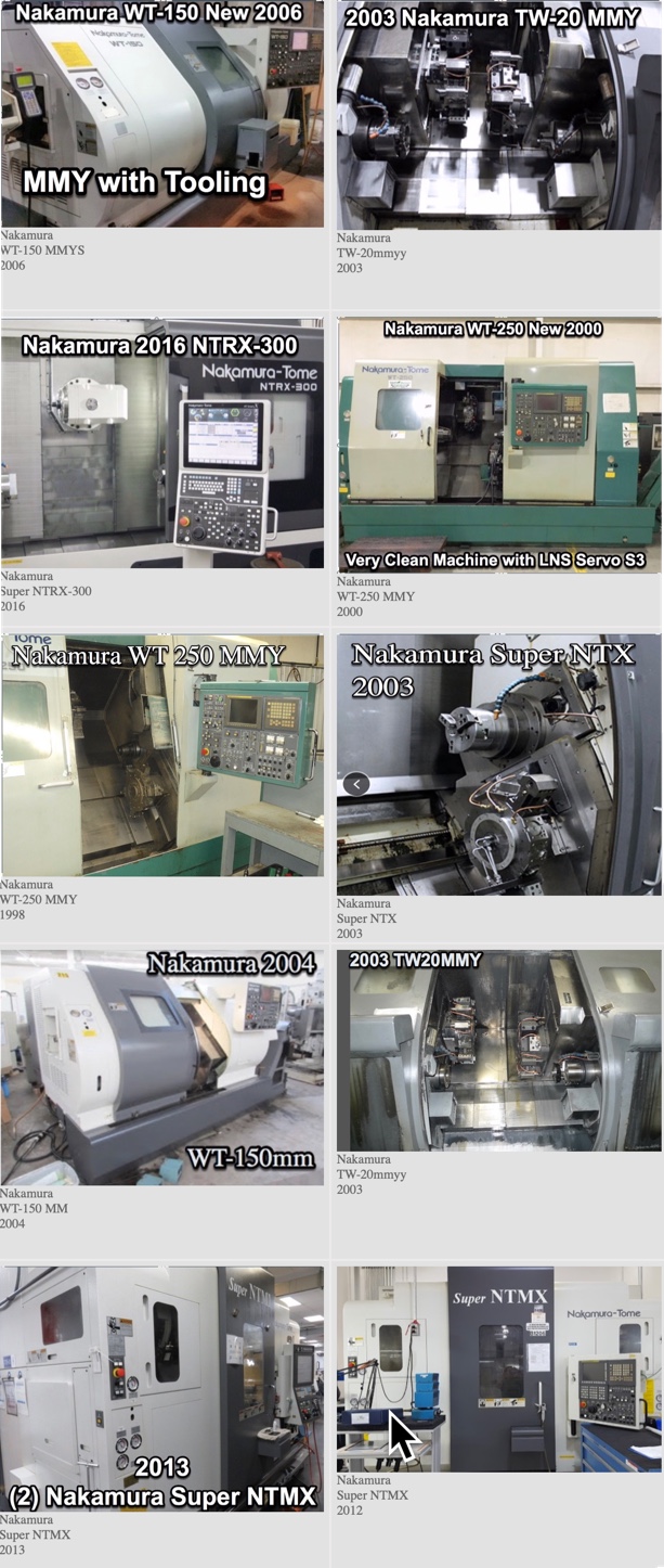 Used Nakamura CNC Lathes